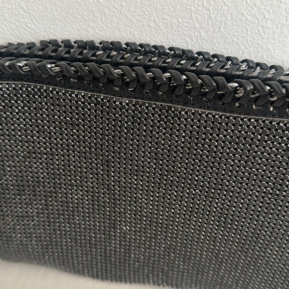 BCBG BCBGMAXAZRIA Metallic Chrome Chainmail Evening Clutch Bag - Picture 2 of 4